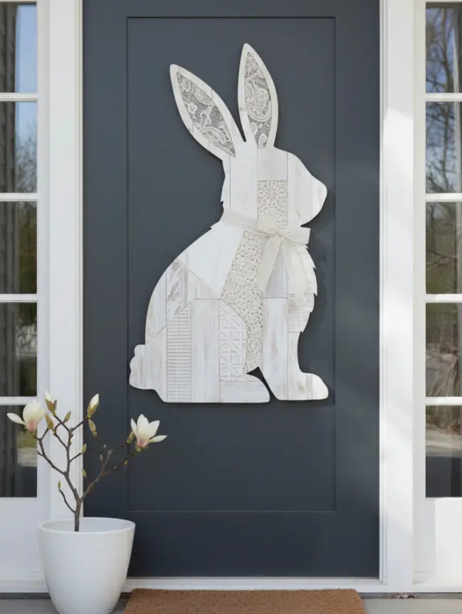easter bunny door decoration ideas