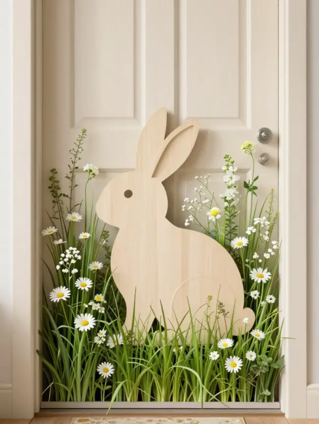 easter bunny door decoration ideas
