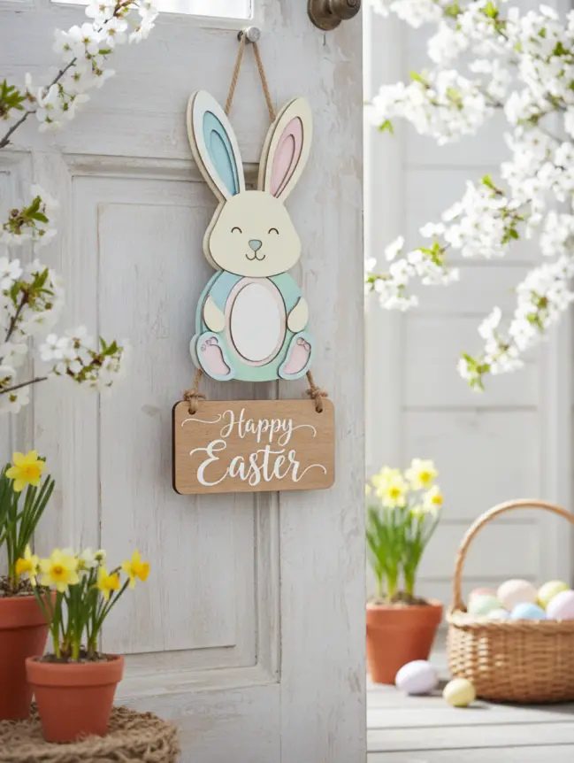 easter bunny door decoration ideas