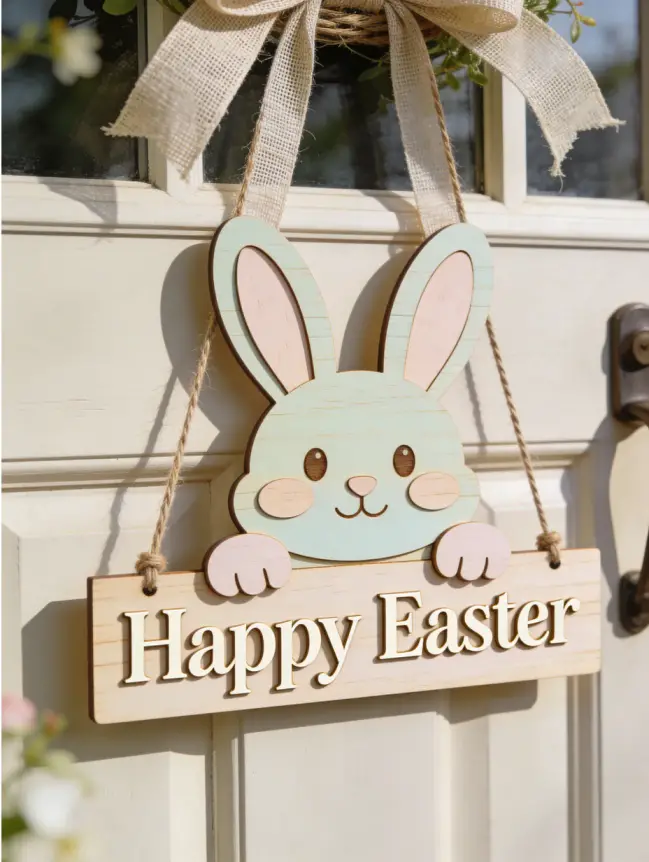 easter bunny door decoration ideas
