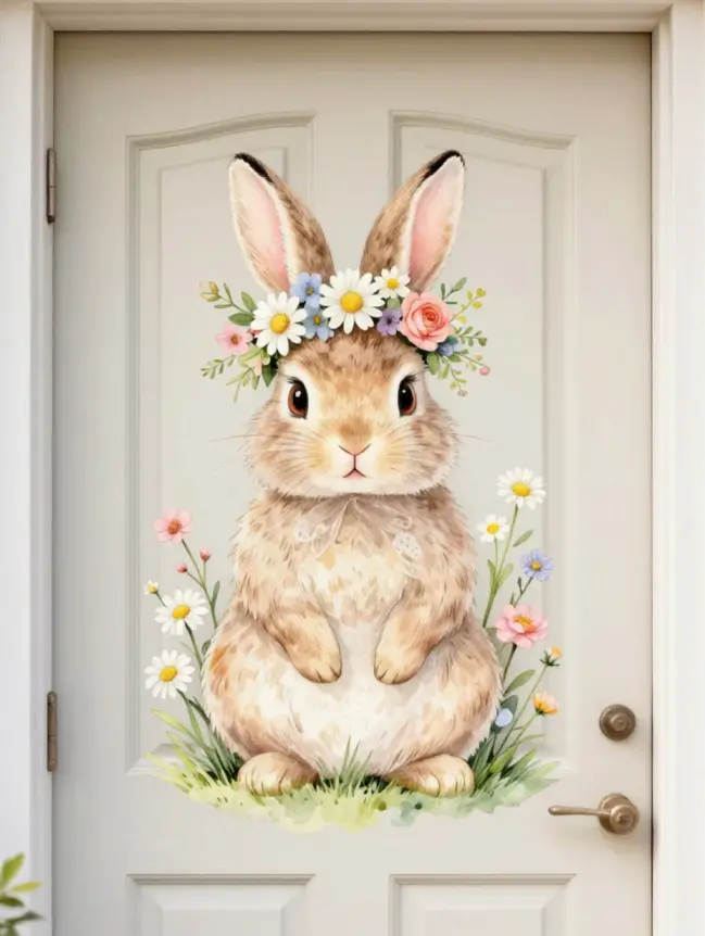 easter bunny door decoration ideas