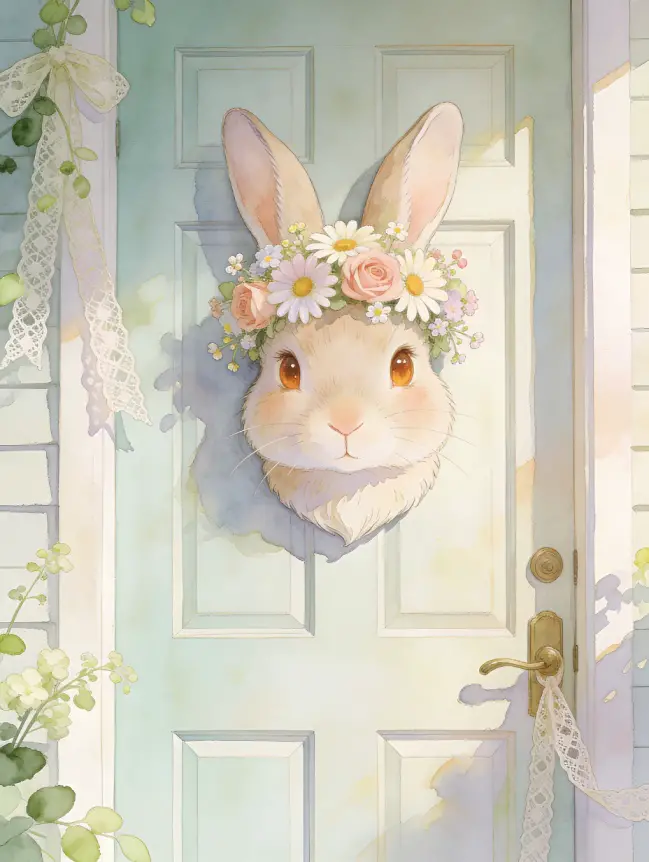 easter bunny door decoration ideas