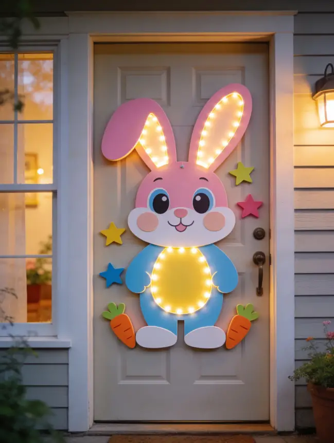 easter bunny door decoration ideas