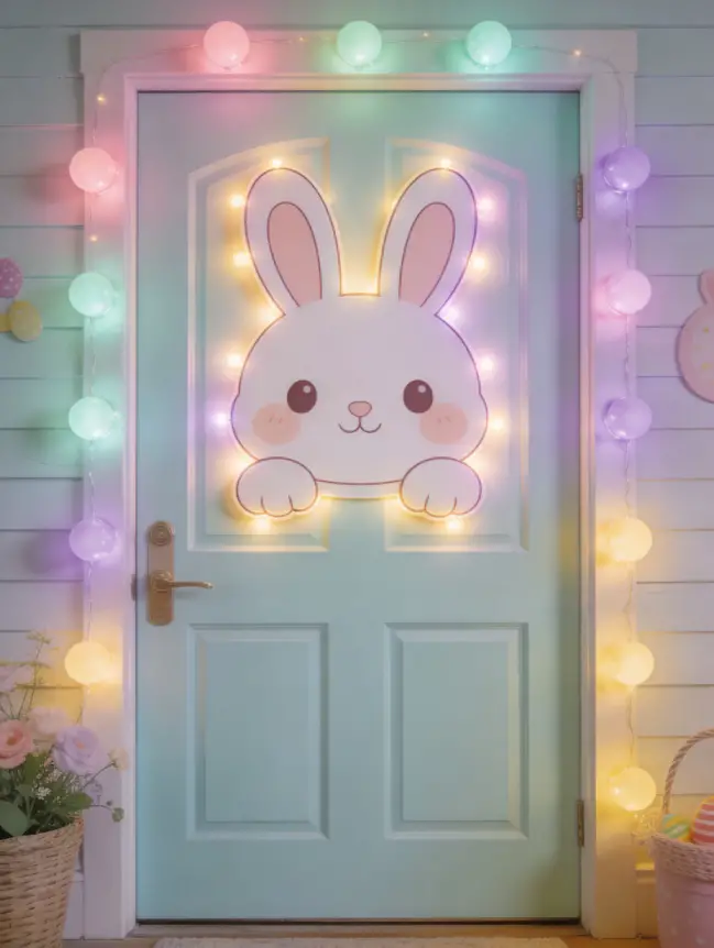 easter bunny door decoration ideas