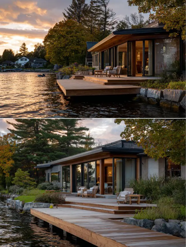 modern cottage lake house ideas