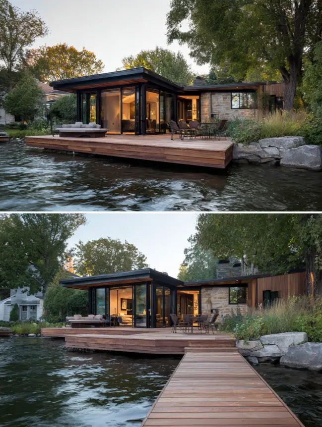 modern cottage lake house ideas