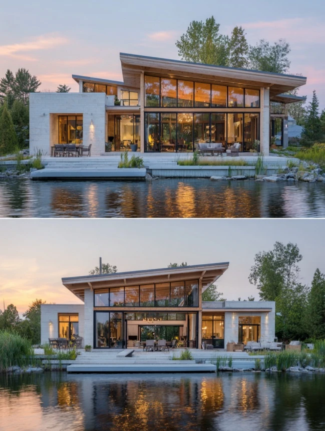 modern cottage lake house ideas