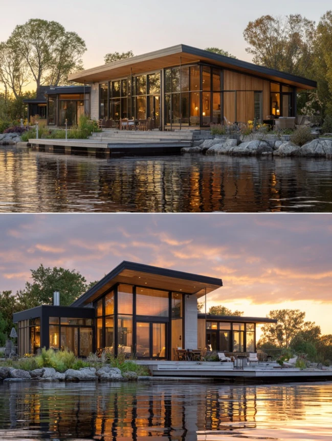 modern cottage lake house ideas