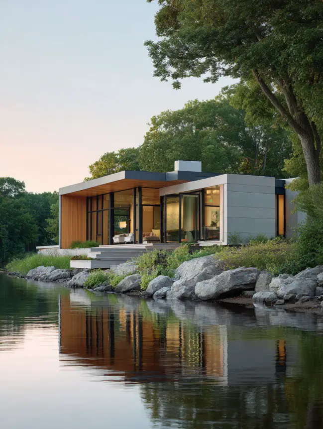modern cottage lake house ideas