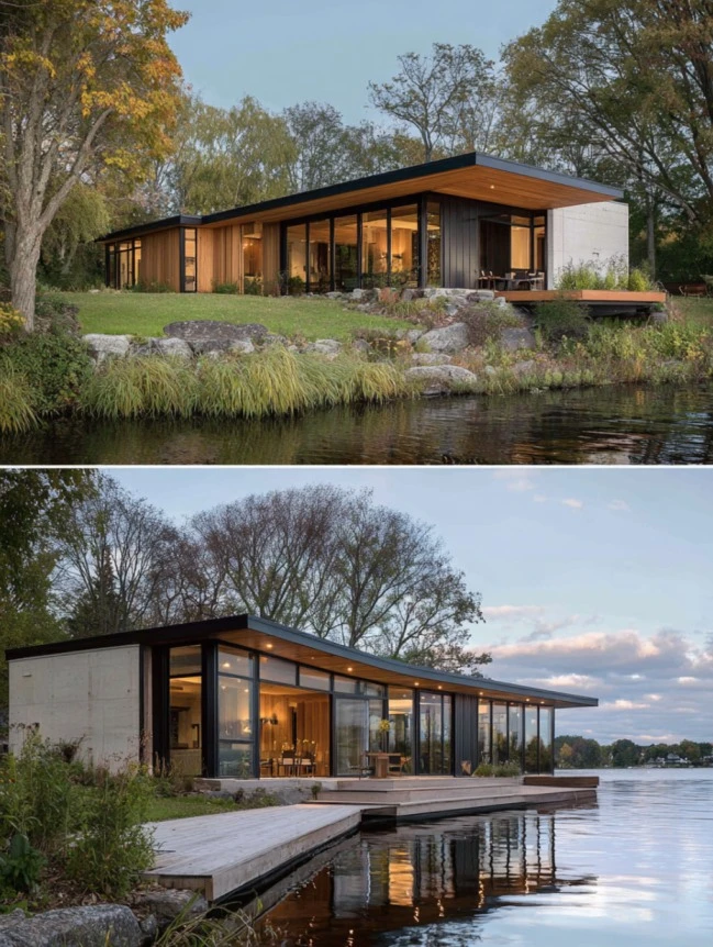 modern cottage lake house ideas
