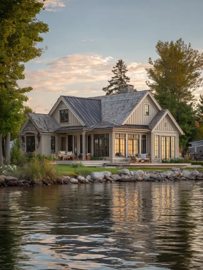modern cottage lake house ideas