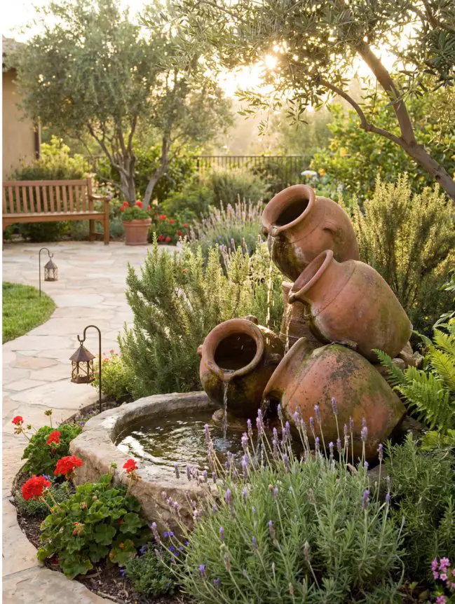 Backyard Garden Fountain Ideas