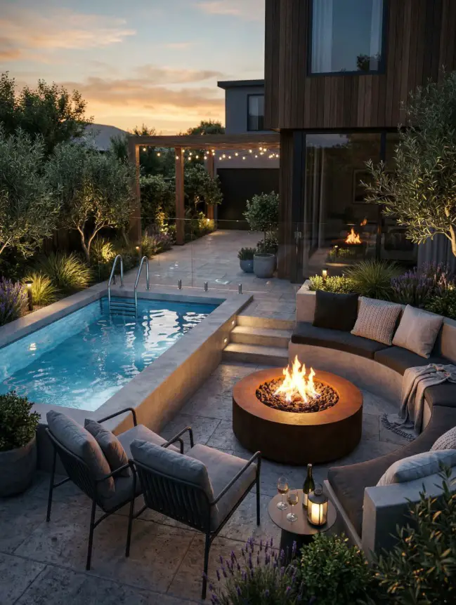 Modern Small Backyard Plunge Pool Ideas