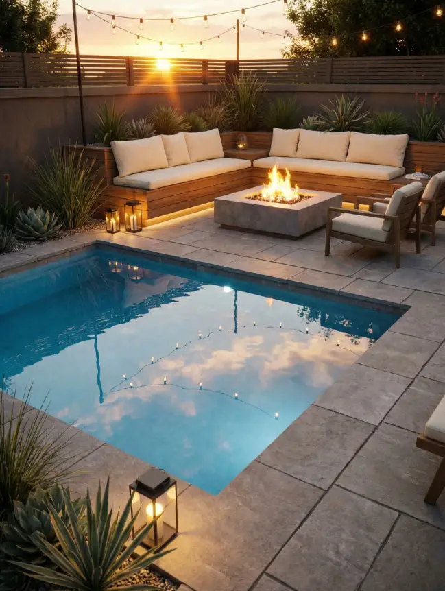 Modern Small Backyard Plunge Pool Ideas