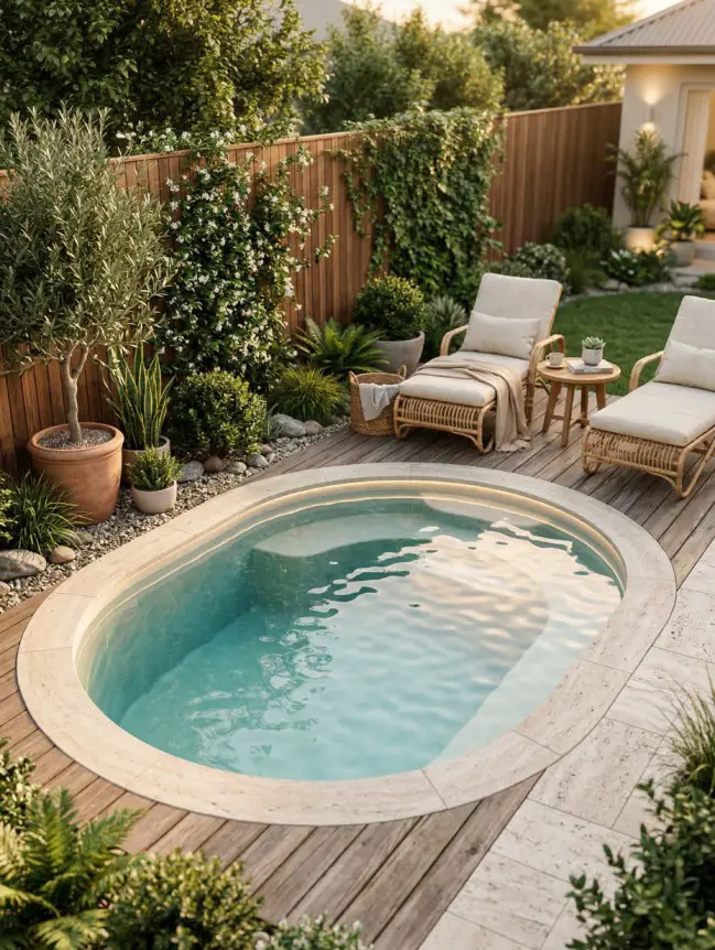 Modern Small Backyard Plunge Pool Ideas