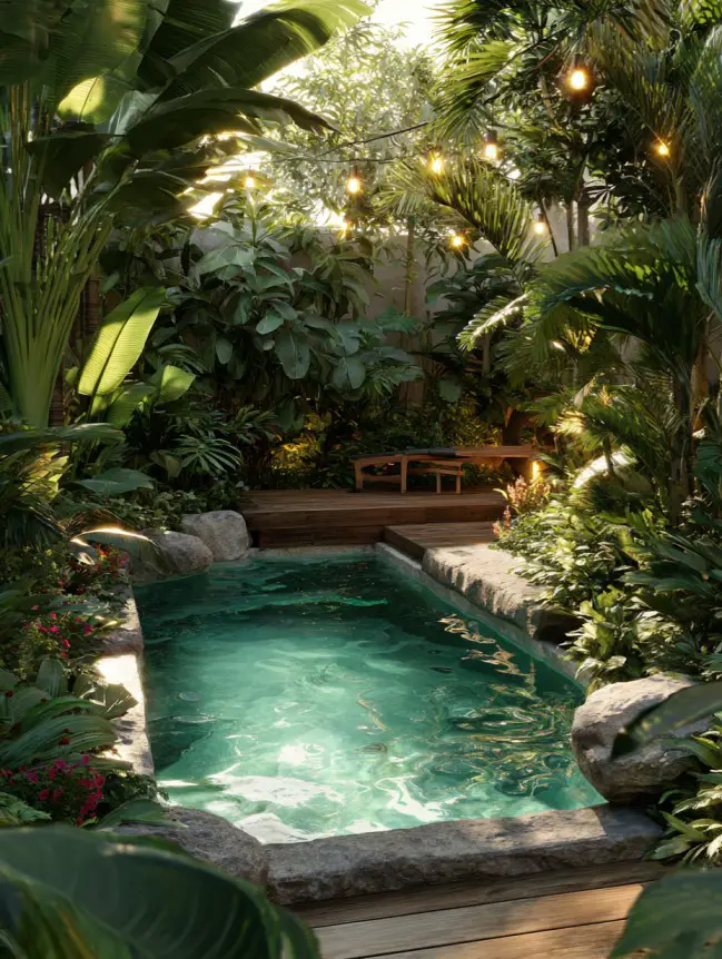 Modern Small Backyard Plunge Pool Ideas