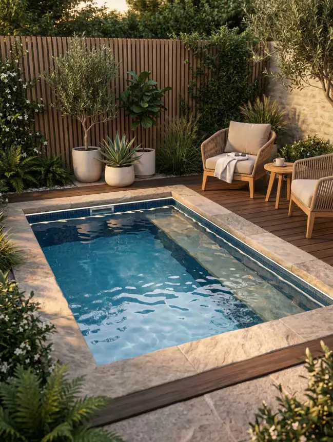Modern Small Backyard Plunge Pool Ideas