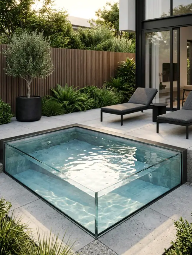 Modern Small Backyard Plunge Pool Ideas