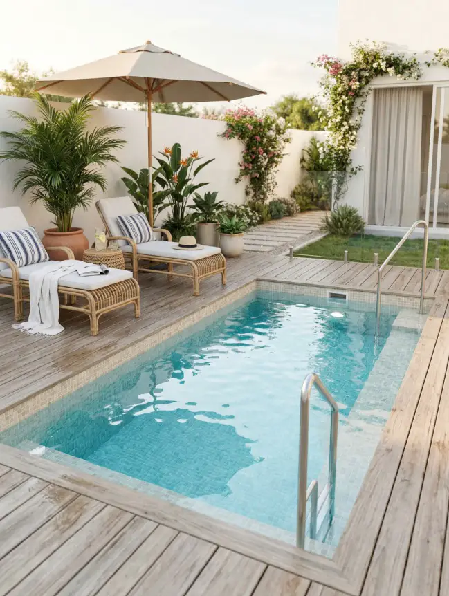 Modern Small Backyard Plunge Pool Ideas