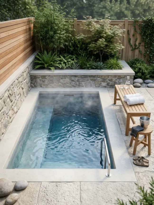 Modern Small Backyard Plunge Pool Ideas