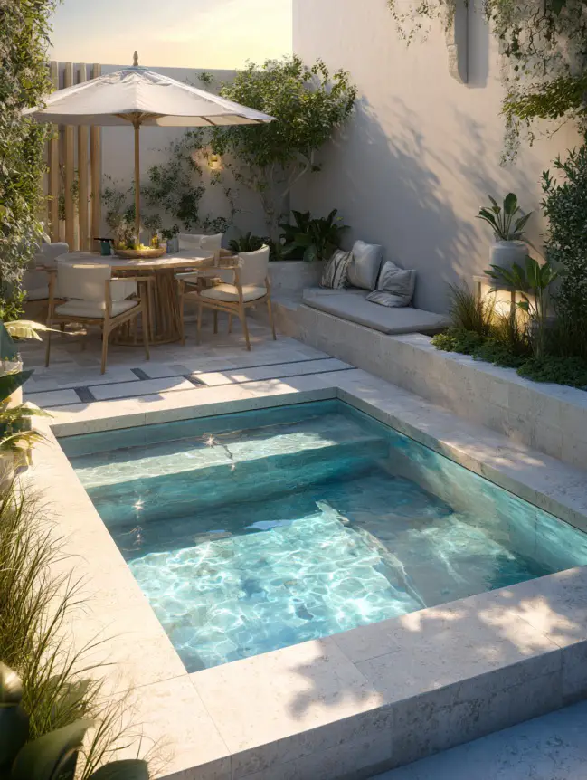 Modern Small Backyard Plunge Pool Ideas