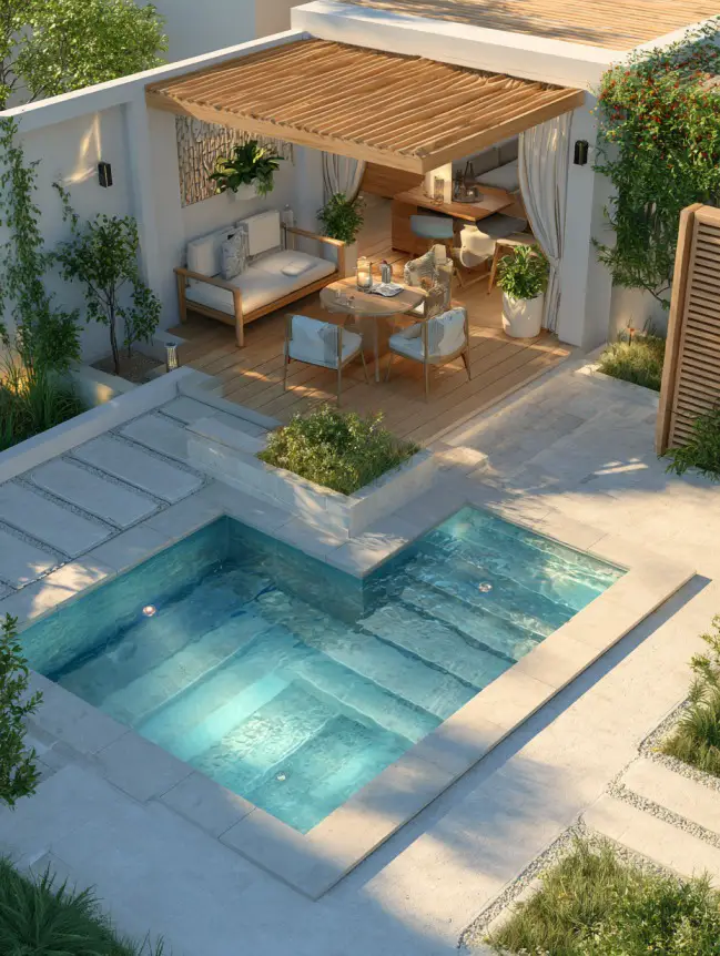 Modern Small Backyard Plunge Pool Ideas