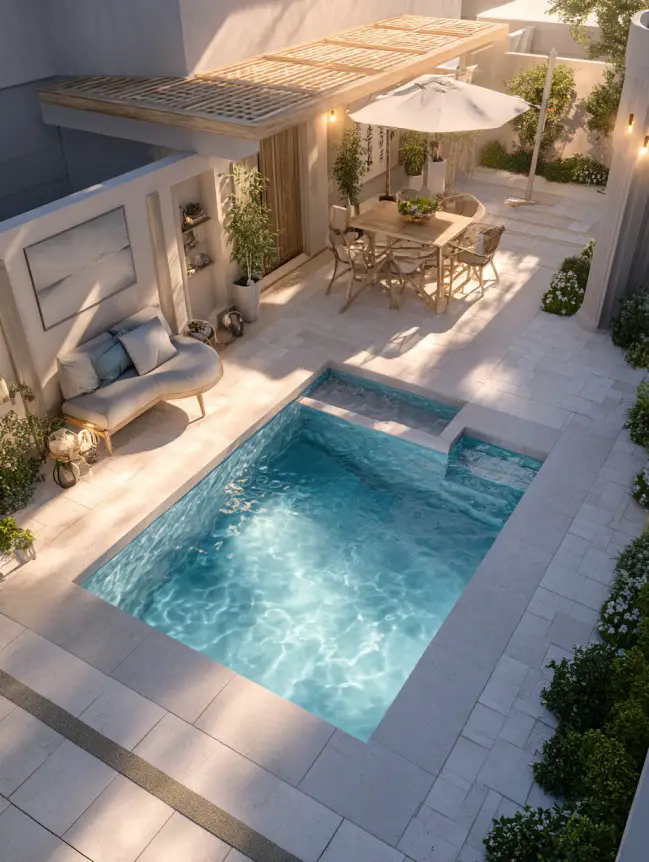 Modern Small Backyard Plunge Pool Ideas