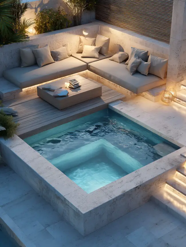 Modern Small Backyard Plunge Pool Ideas