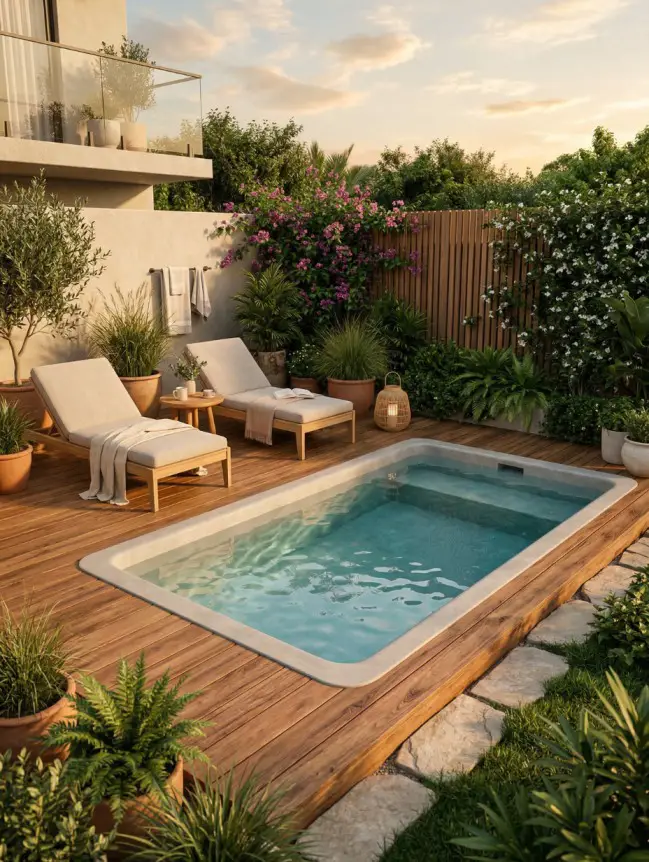 Modern Small Backyard Plunge Pool Ideas