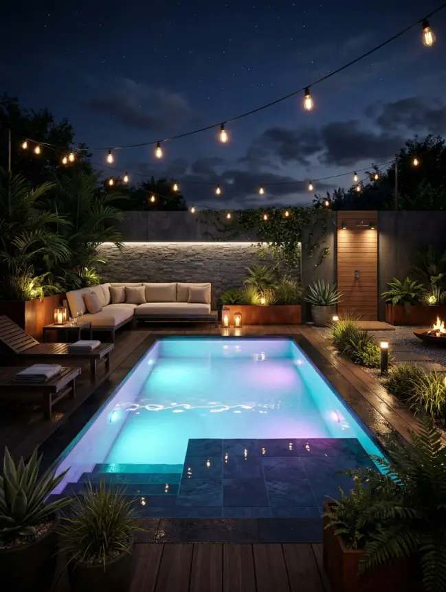 Modern Small Backyard Plunge Pool Ideas