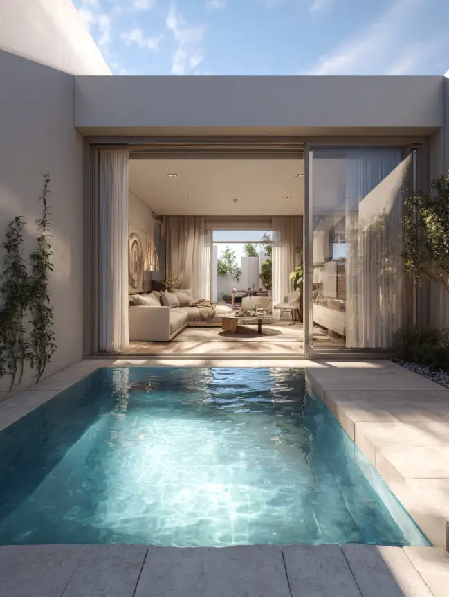 Modern Small Backyard Plunge Pool Ideas