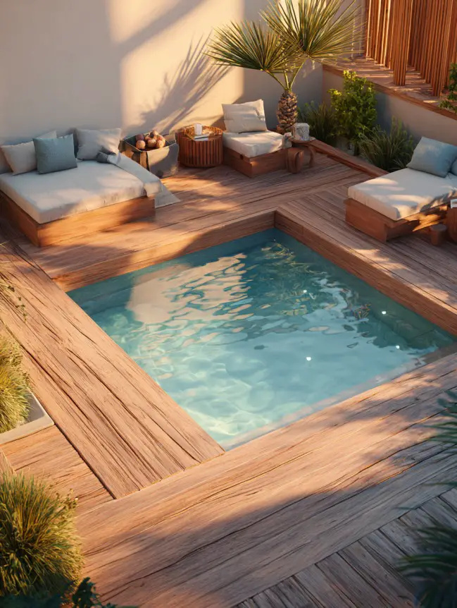 Modern Small Backyard Plunge Pool Ideas
