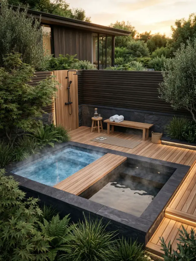 Modern Small Backyard Plunge Pool Ideas