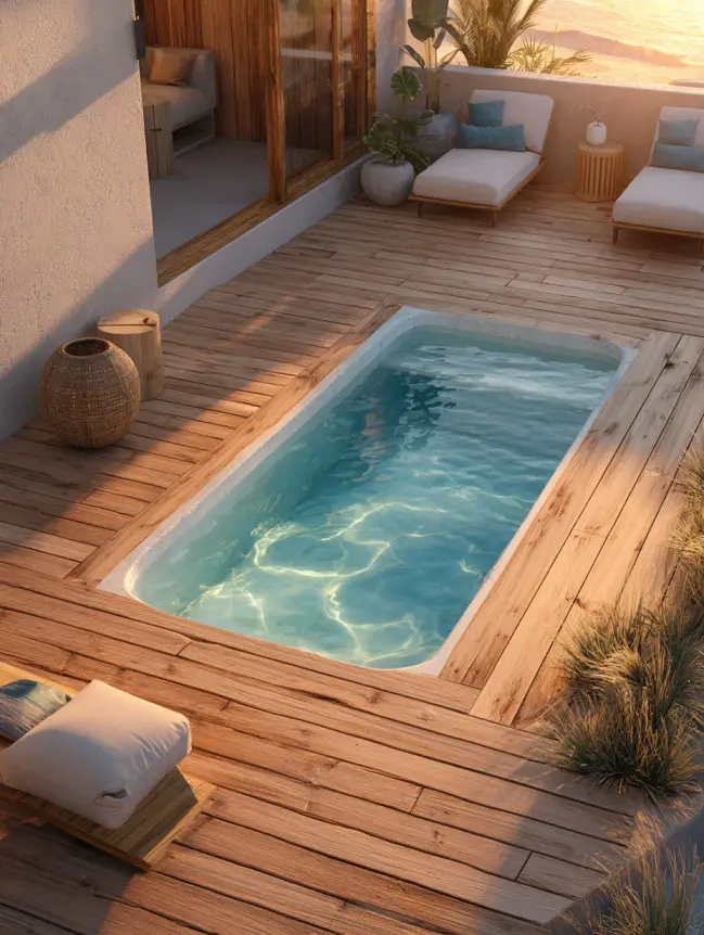 Modern Small Backyard Plunge Pool Ideas