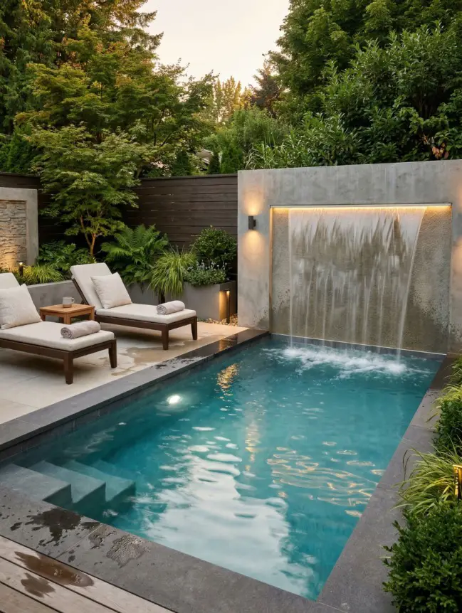 Modern Small Backyard Plunge Pool Ideas