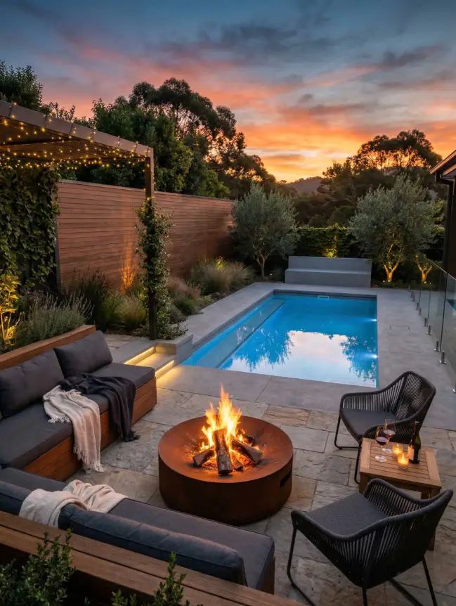 Modern Small Backyard Plunge Pool Ideas