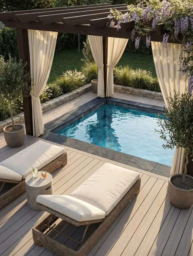 Modern Small Backyard Plunge Pool Ideas