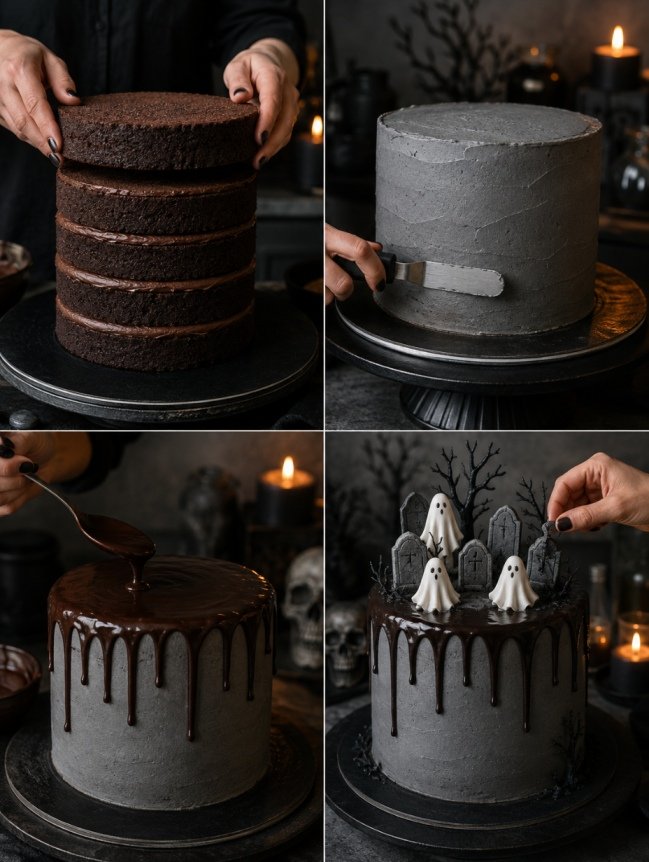 Eggless Halloween Cakes
