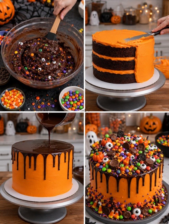 Eggless Halloween Cakes