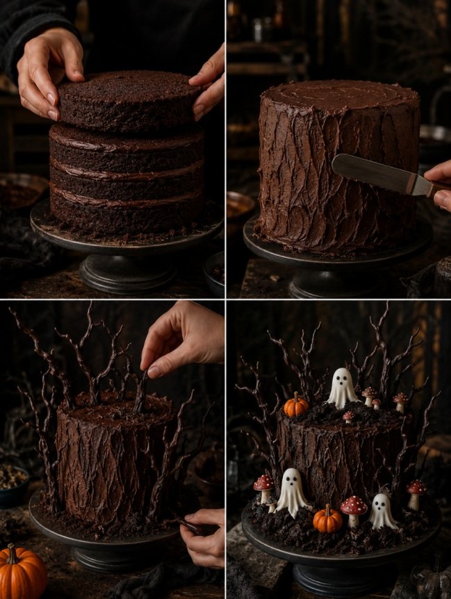 Eggless Halloween Cakes