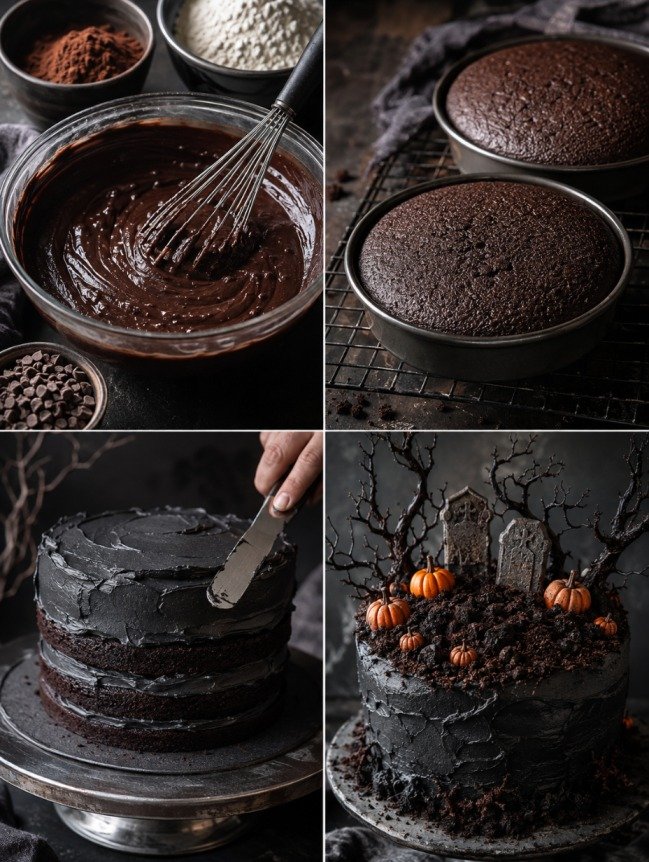 Eggless Halloween Cakes