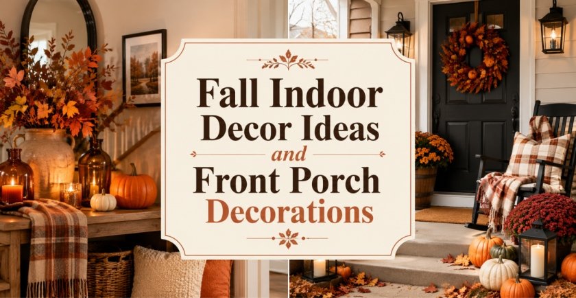 Fall Indoor Decor Ideas and Front Porch Decorations