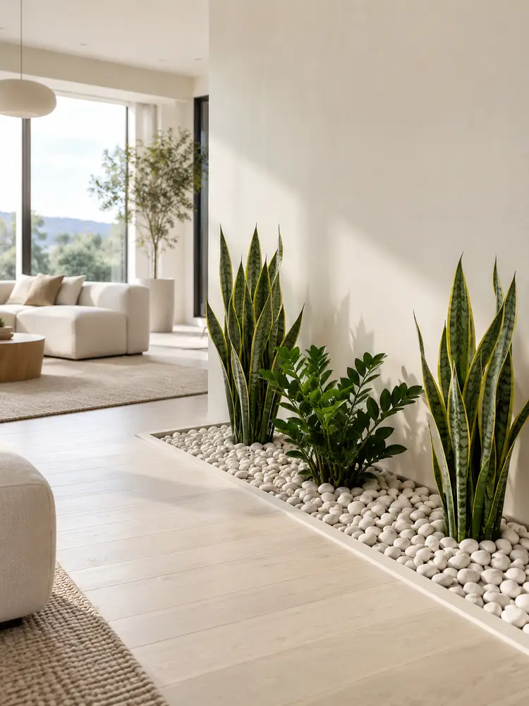46 Beautiful Indoor Pebble Garden Ideas for Modern Homes - image 01
