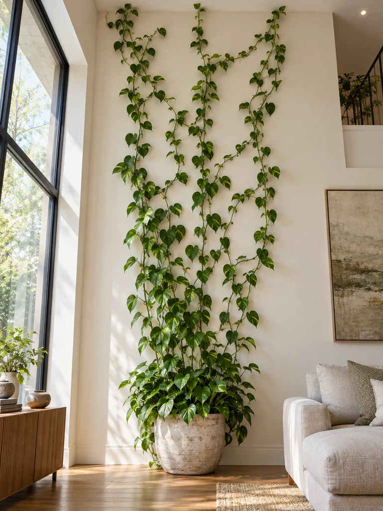 45 Creative Pothos Wall Decor Ideas for Indoor Spaces - image 01