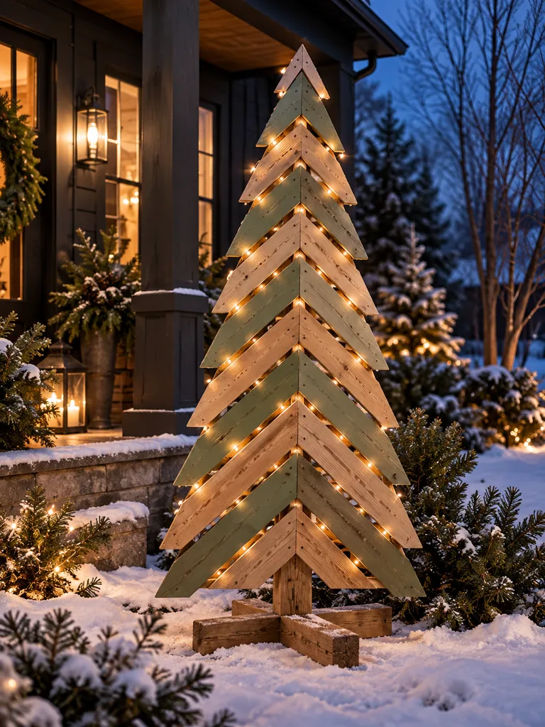23 Easy DIY Outdoor Wooden Christmas Decor Ideas for a Festive Yard - image 01