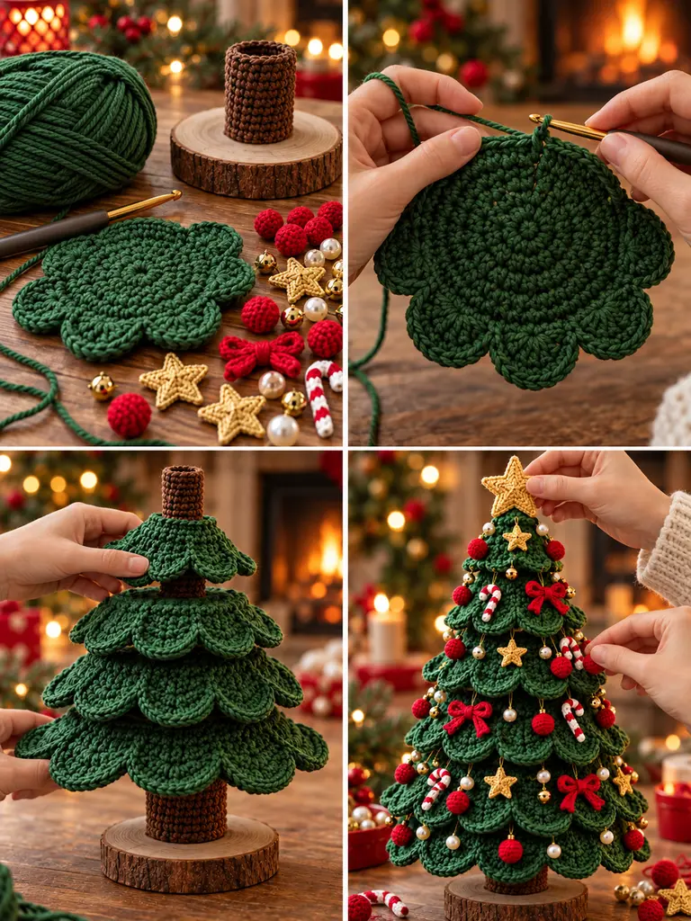 23 Crochet Christmas Tree Ideas for Festive Home Decor - image 02