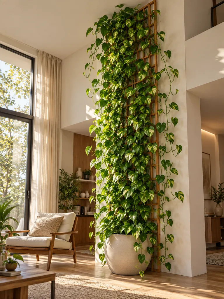 45 Unique Indoor Pothos Climbing Ideas for a Dreamy Green Home - image 02