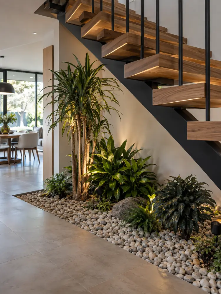 46 Beautiful Indoor Pebble Garden Ideas for Modern Homes - image 03