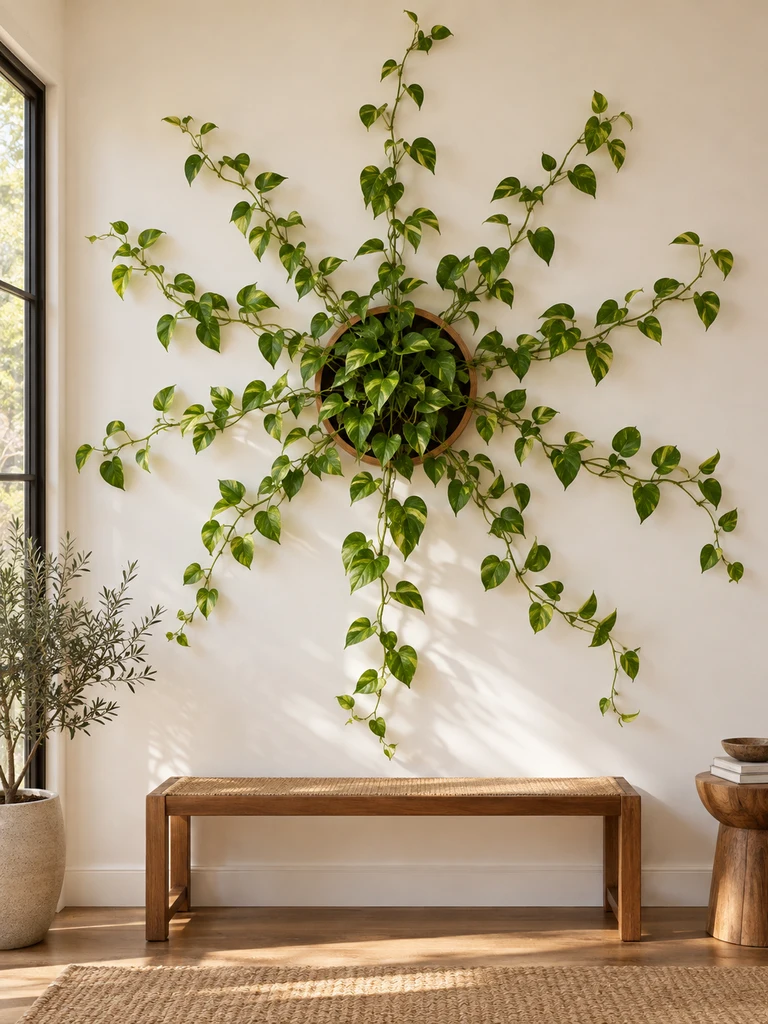 45 Creative Pothos Wall Decor Ideas for Indoor Spaces - image 03