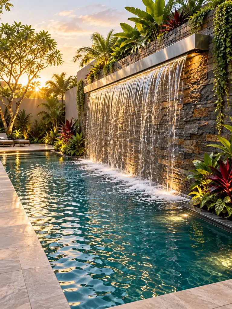 45 Beautiful Outdoor Waterfall Fountain Ideas for Gardens and Patios - image 03